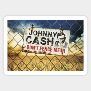 Johnny Cash - Don't Fence Me In Sticker